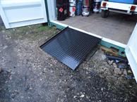 isoramp fitted to rear sill of container